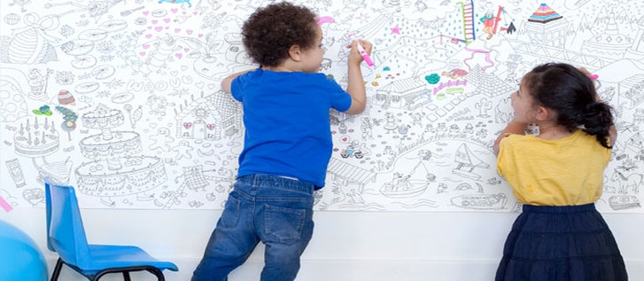 Efficiënt wastafel stad Grote kleurplaten OMY voor de kinderkamer: Info en verkooppunten