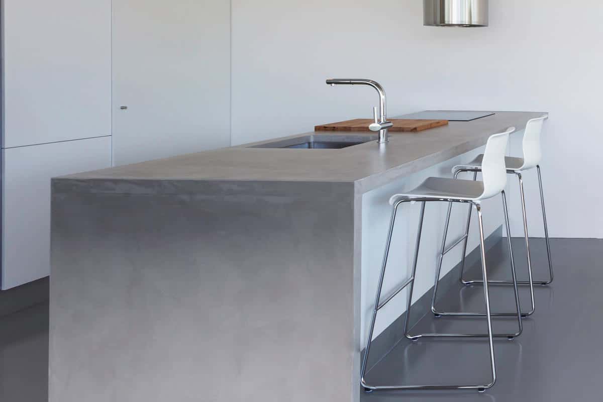 Retentie cement prins Een keukenblad in beton: Voor- & nadelen